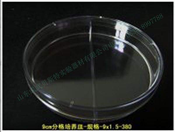 90mm二分格塑料培养皿 